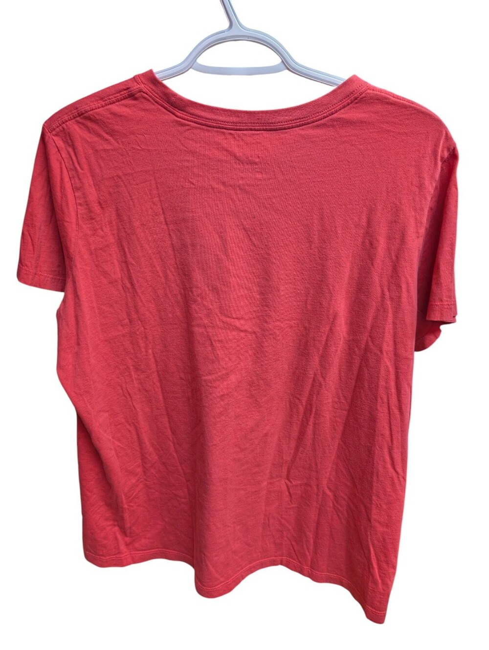 Nike Pink Corail Short Sleeve Tee with White Swoosh Logo - Picture 2 of 3